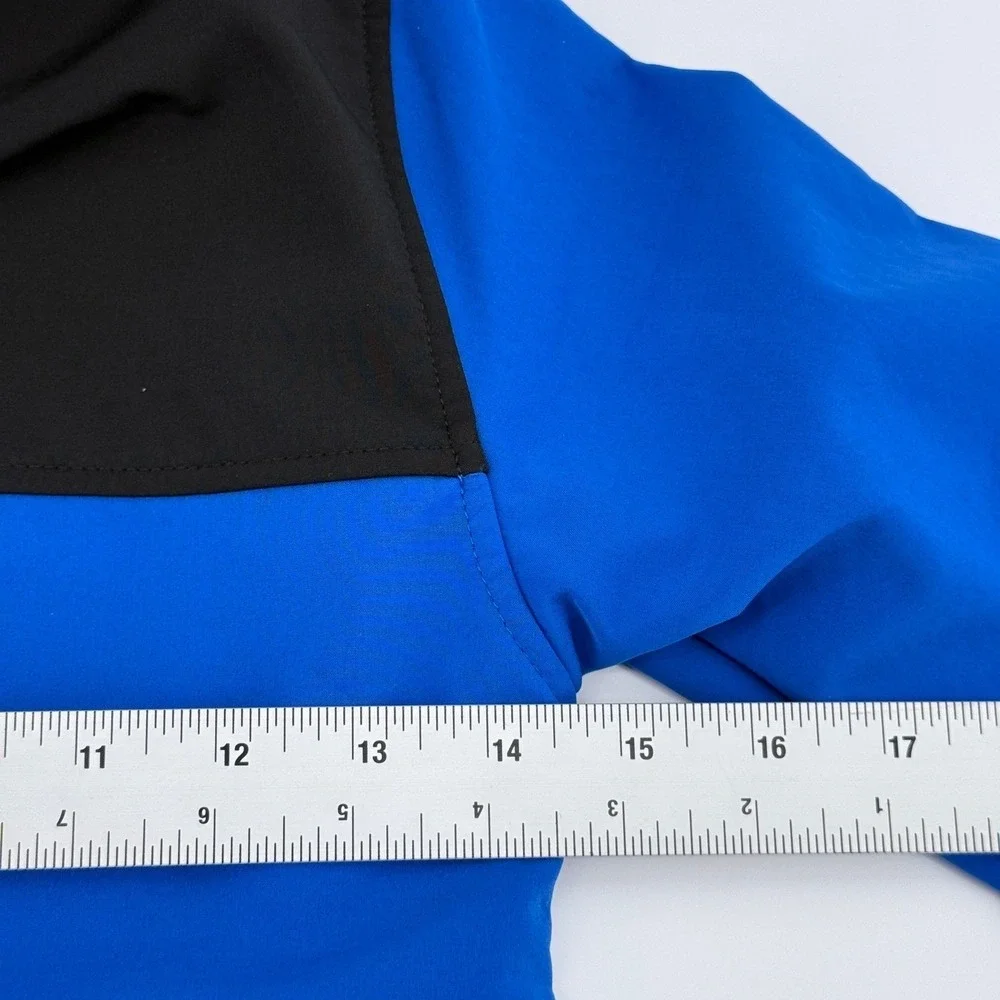 Free Country Softshell‎ Hooded Jacket Kids Size 5/6 Blue Black Fleece Lined